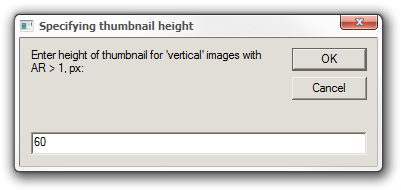Specifying thumbnail height
