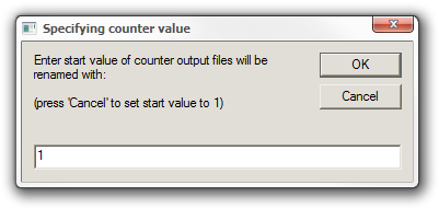 Specifying counter value